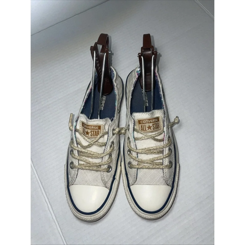 Converse All Star Shoreline Slip On White Sneaker Rope Laces Womens Size 7.5 - Picture 3 of 8